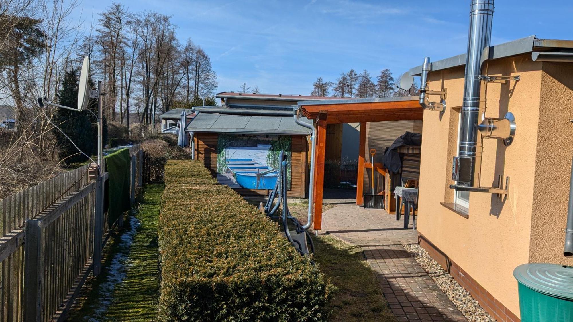 Ferienhäuser Golinski mit Kamin und umzäutem Grundstück am Neuendorfer See Alt Schadow Exterior foto
